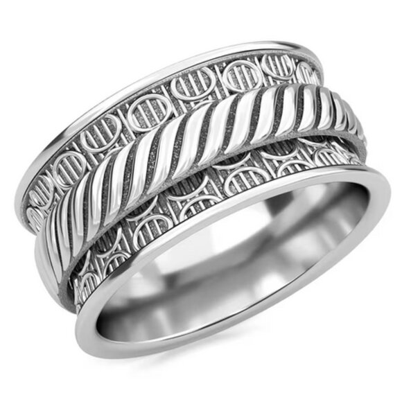 925 STERLING SILVER RING Size 7 Fidget Spinner Gift - Picture 1 of 2